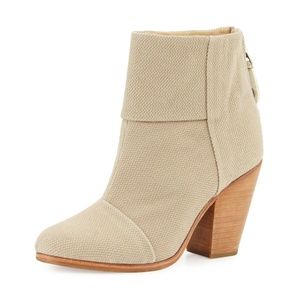 Rag & Bone Newbury Canvas Bootie Taupe Size 40